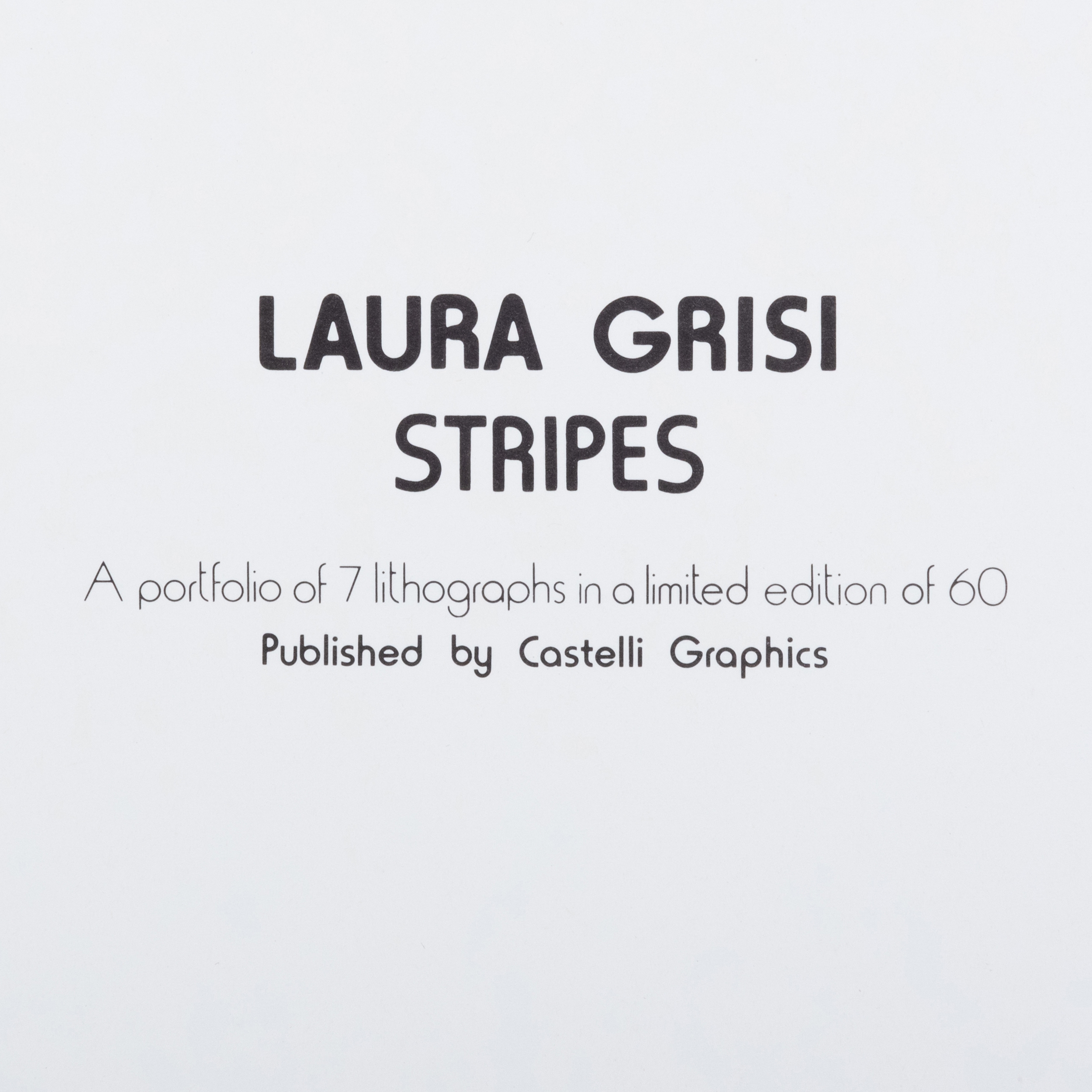 Artwork by Laura Grisi, Stripes, Made of lithographs in colors on smooth wove paper