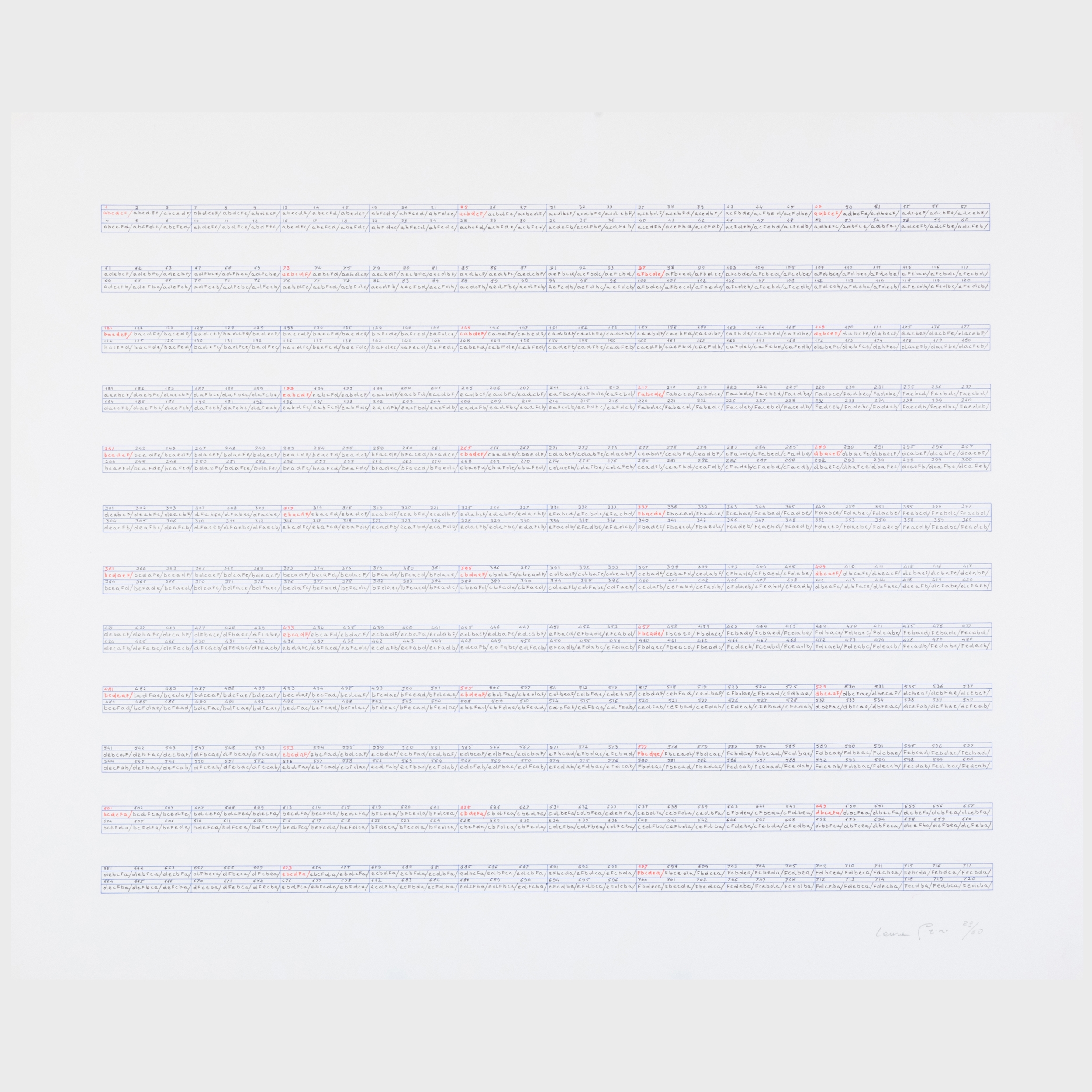 Artwork by Laura Grisi, Stripes, Made of lithographs in colors on smooth wove paper