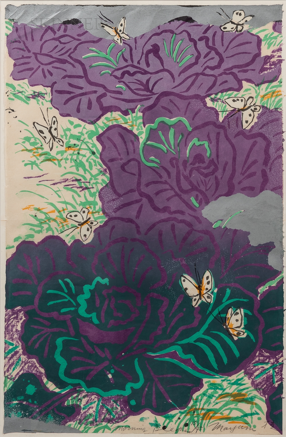 Artwork by Mayumi Oda, Morning Breath and My Breath Diptych, Made of silkscreen print