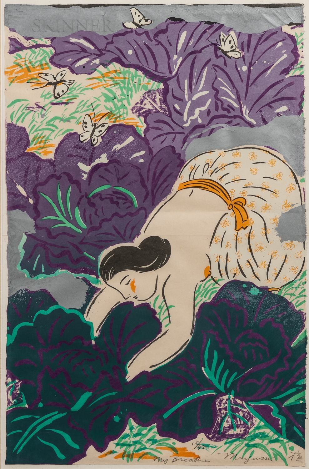 Artwork by Mayumi Oda, Morning Breath and My Breath Diptych, Made of silkscreen print