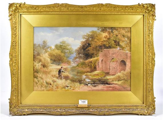 ‘Stream Surrey’ by John Henry Mole, dated 1876