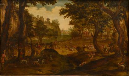 Jacques Callot | Hunting with hounds and falcons | MutualArt