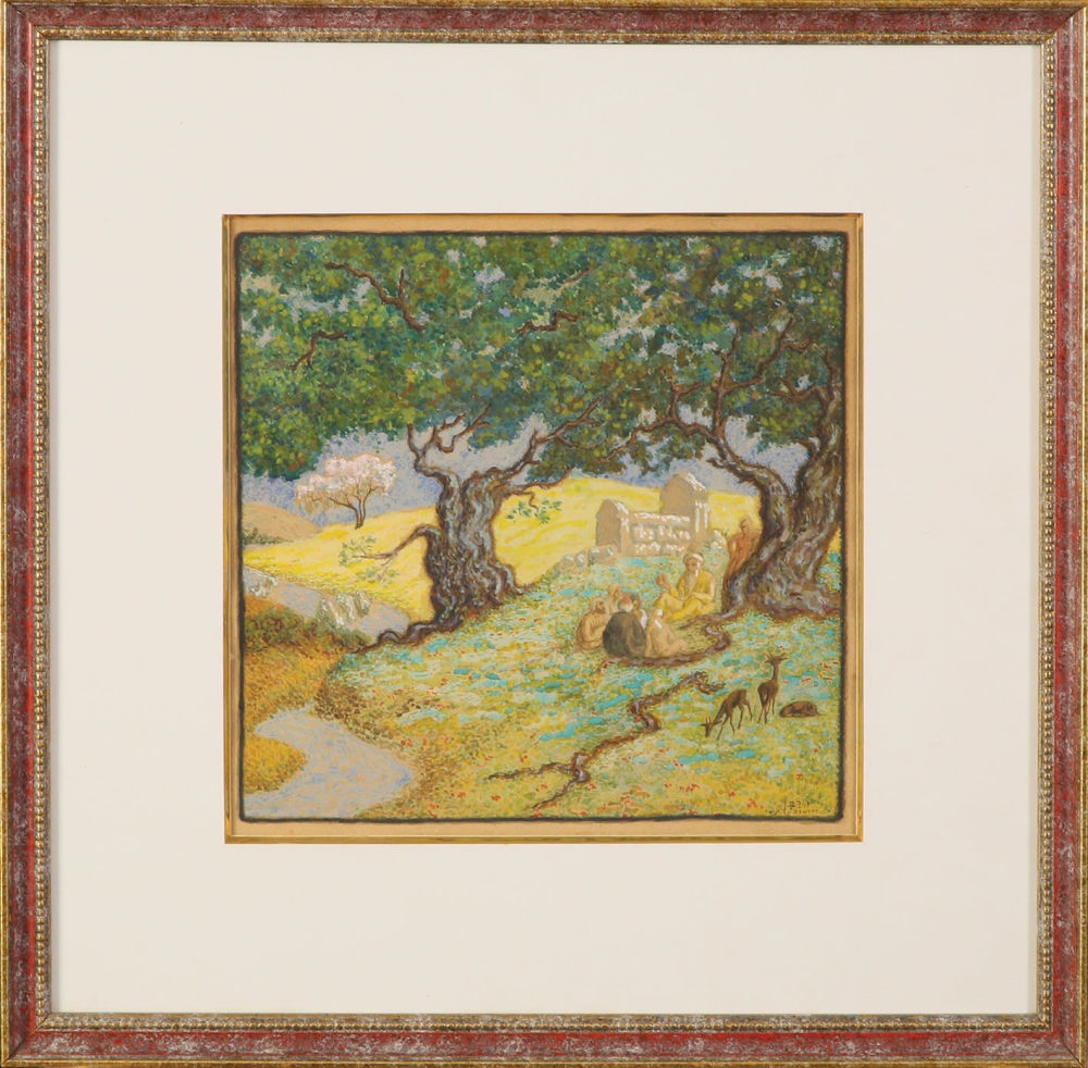 Ze'ev Raban | Figures under a Tree | MutualArt