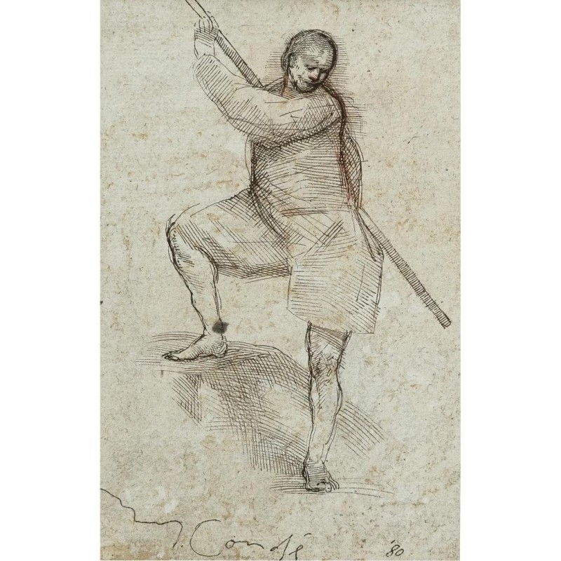 Artwork by Miguel Condé, Personaje con bara, Made of Ink drawing on paper