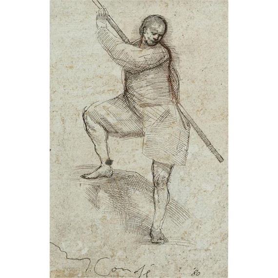 Personaje con bara by Miguel Condé, 1980