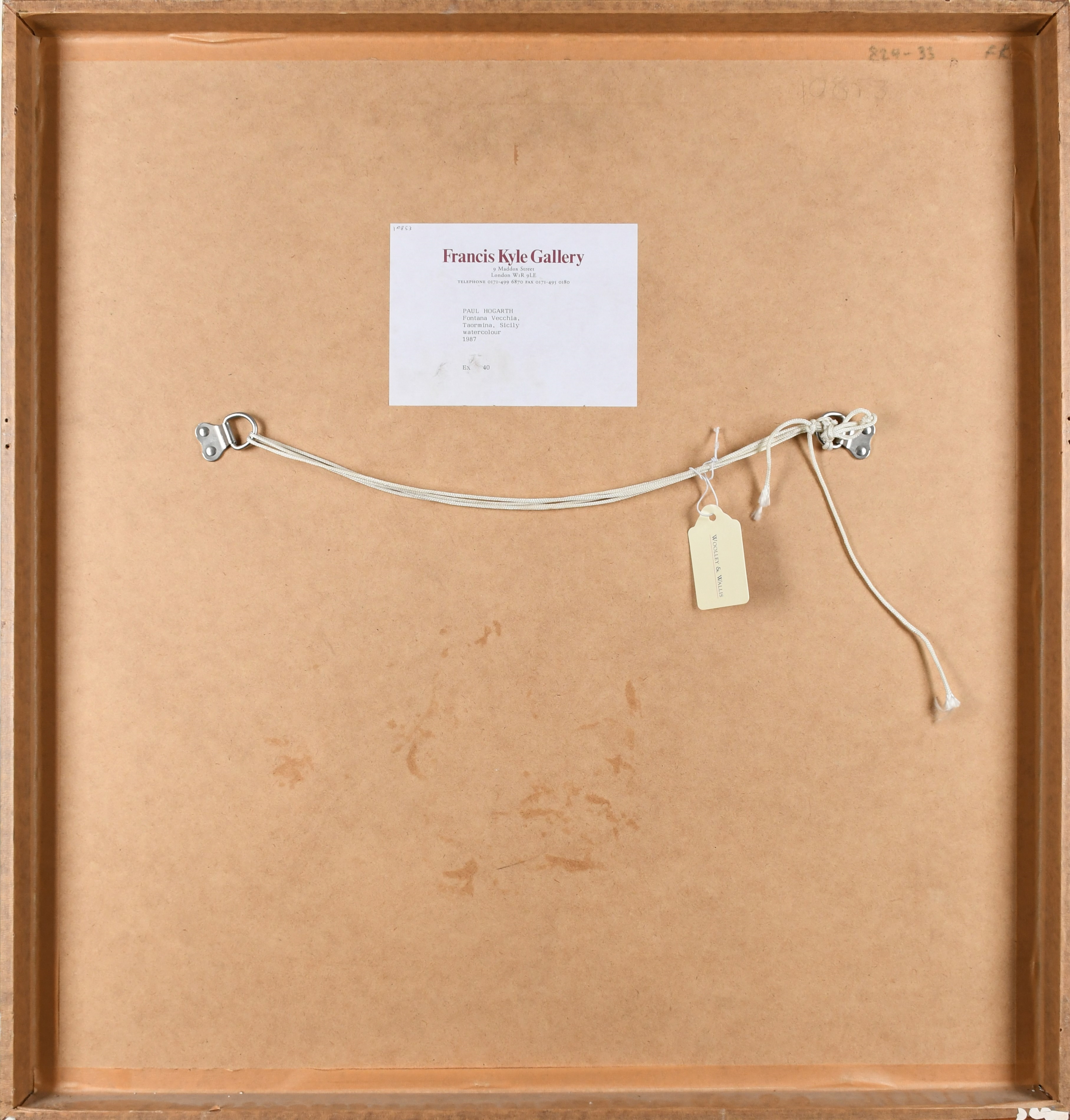 Artwork by Paul Hogarth, Fontana Vecchia, Taormina, Sicily; Saxon Crypt, St Wynstan's, Repton, Derbyshire; Monsaraz Roofs; Castelo de Milfontes, Made of watercolour over pencil (4)