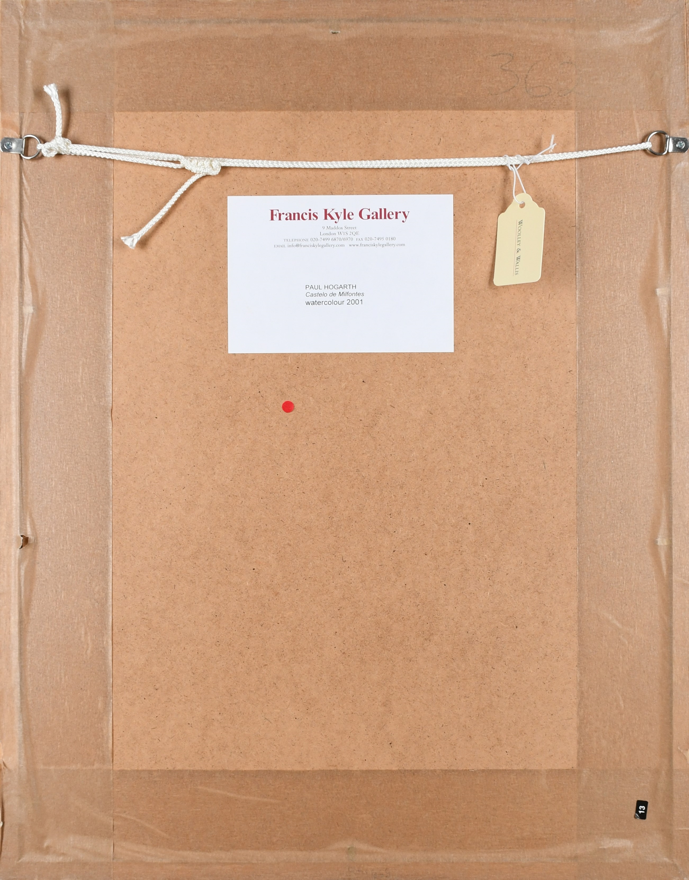 Artwork by Paul Hogarth, Fontana Vecchia, Taormina, Sicily; Saxon Crypt, St Wynstan's, Repton, Derbyshire; Monsaraz Roofs; Castelo de Milfontes, Made of watercolour over pencil (4)