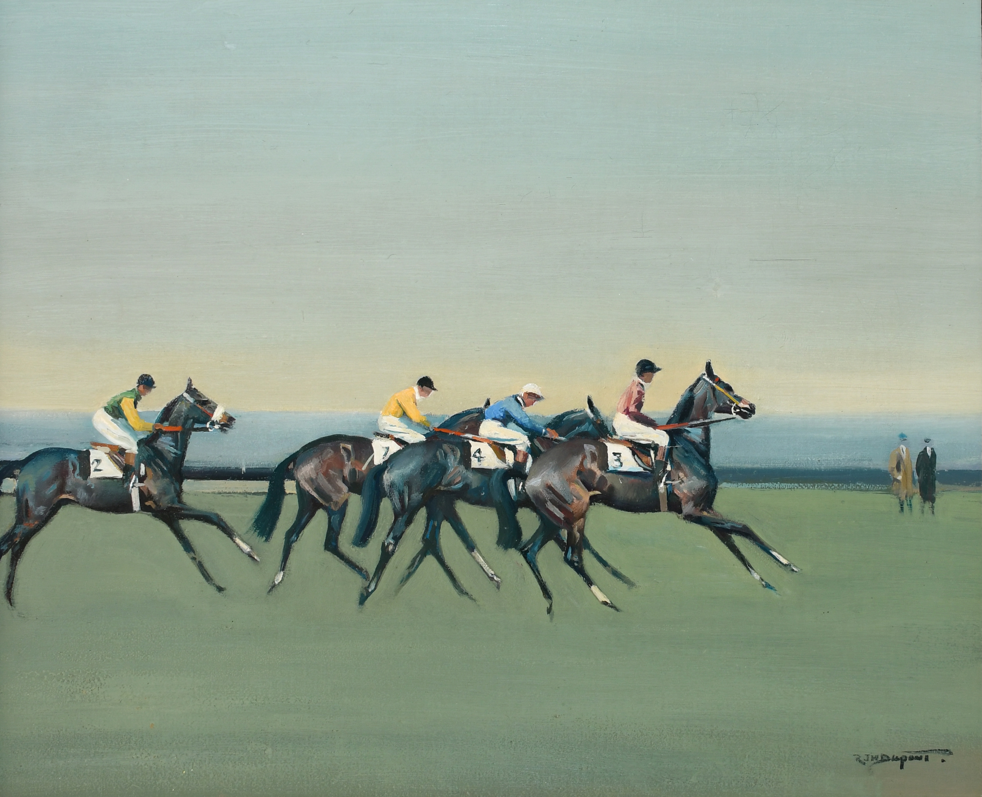 Artwork by Richard John Munro Dupont, Before the start, Made of Oil on canvas