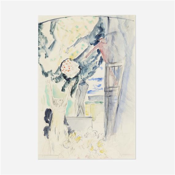 Figure on a Balcony by Arthur Beecher Carles, circa 1908