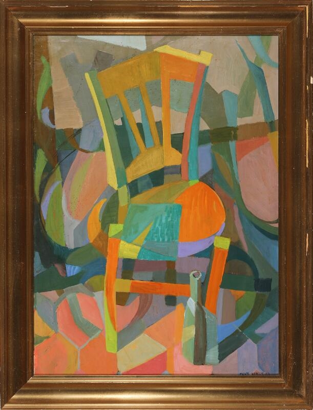 Artwork by Ecke Hernæus, Cubist still life, Made of Oil on canvas