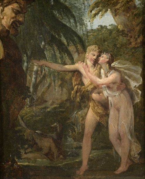 Artwork by Etienne Pallière, Sacrifice to Priape, Made of Canvas