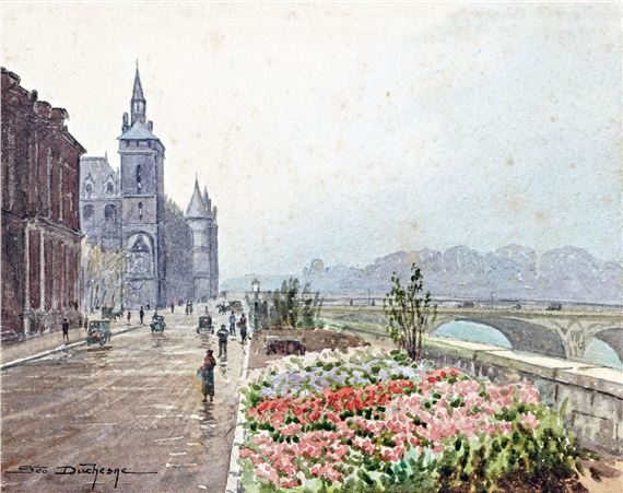 Az Óra rakpart Párizsban by Geo Duchesne