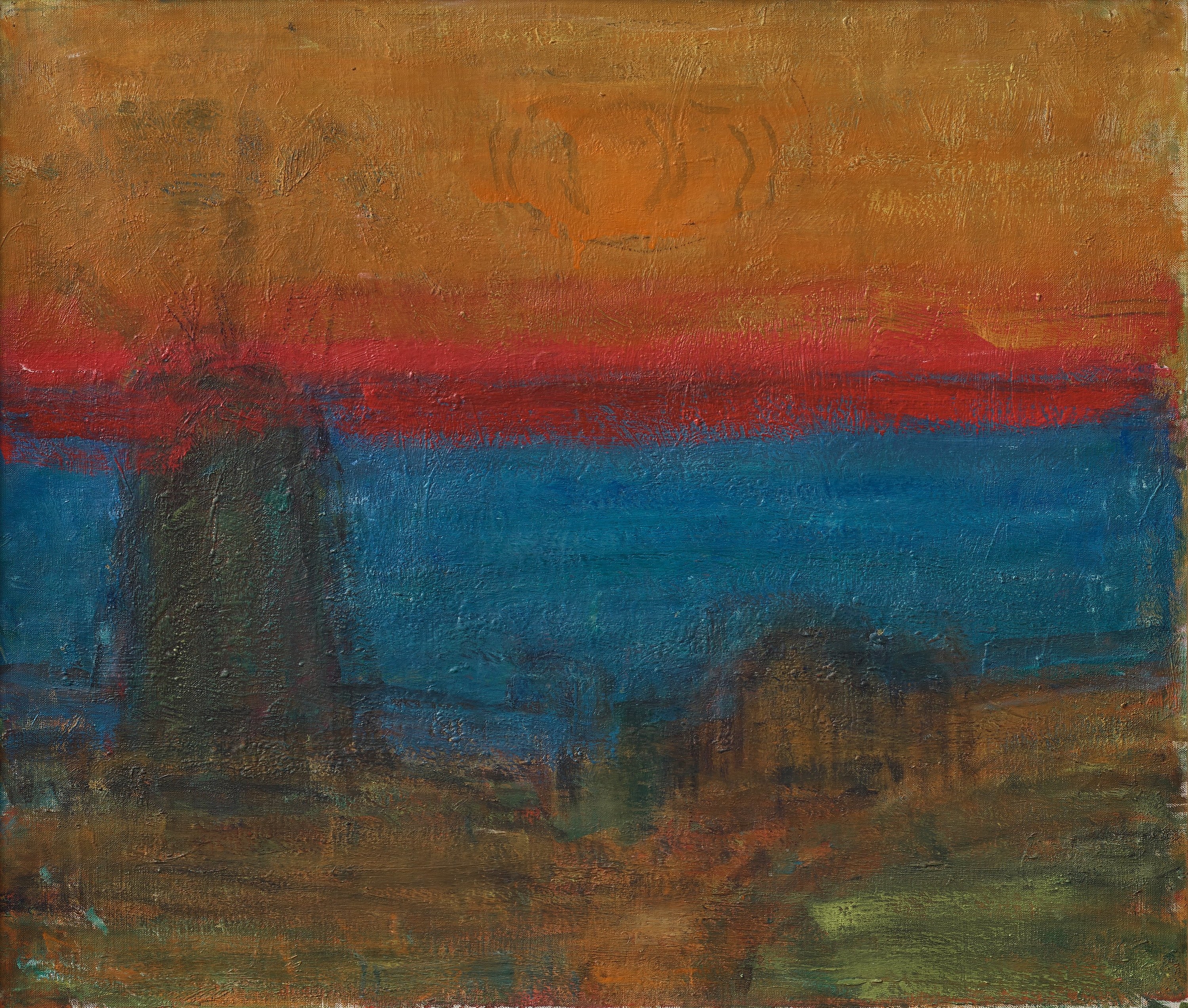 "Flaming sky" (Flammande himmel) by Carl Kylberg, Executed 1947