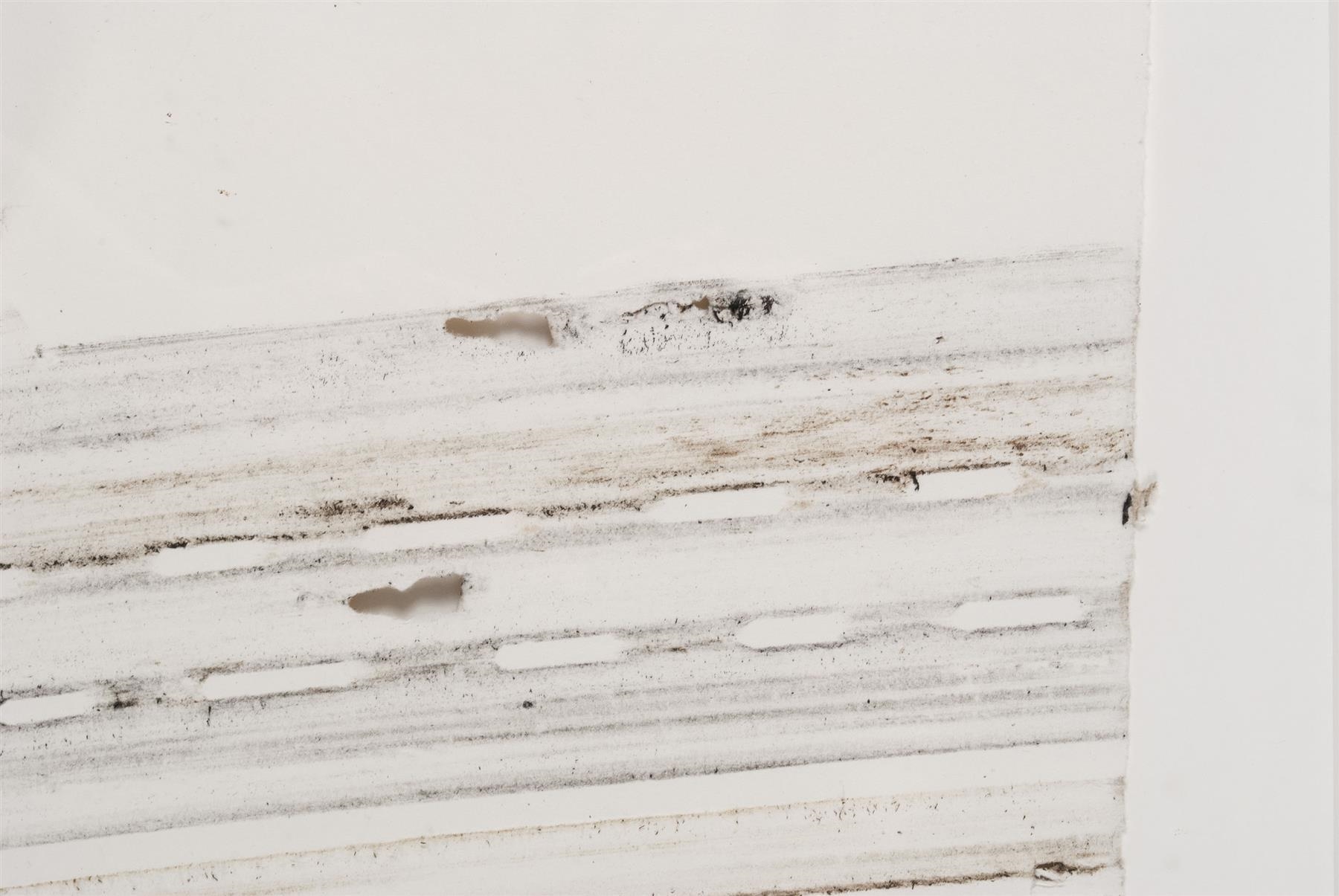 Artwork by Guy Overfelt, Burnout on Paper , 2003., Made of glass with white acrylic