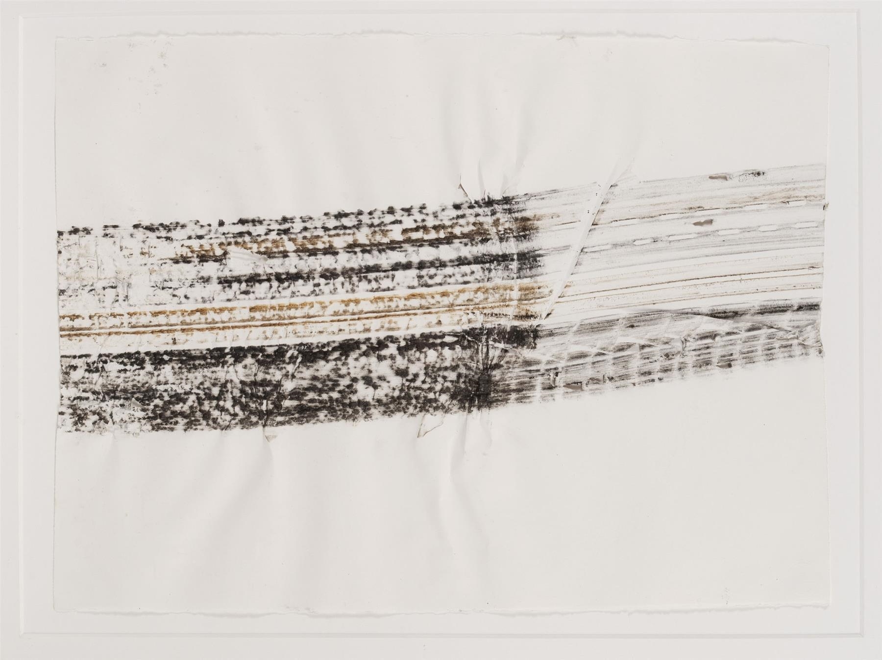 Artwork by Guy Overfelt, Burnout on Paper , 2003., Made of glass with white acrylic