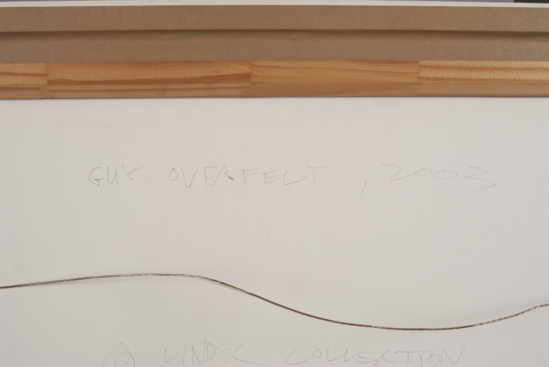 Artwork by Guy Overfelt, Burnout on Paper , 2003., Made of glass with white acrylic