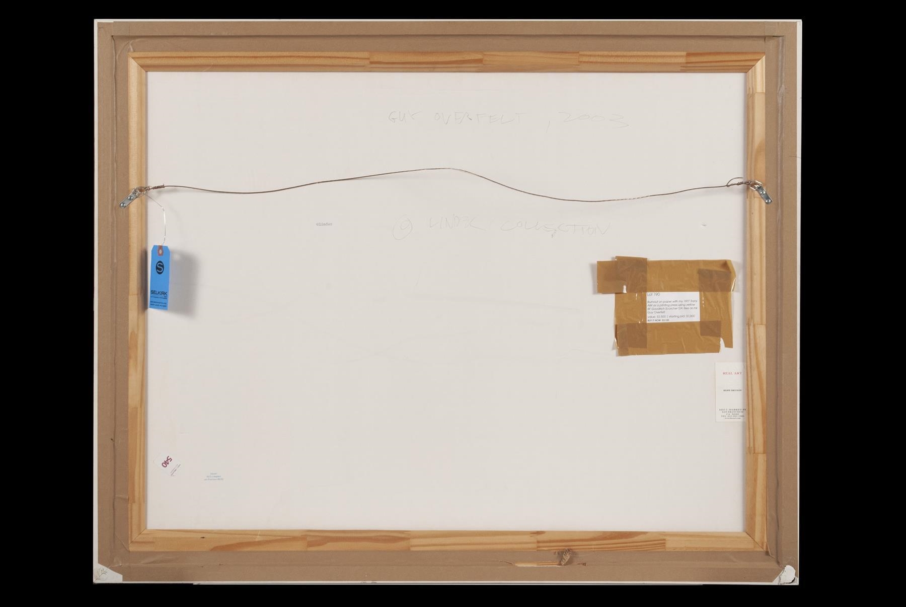 Artwork by Guy Overfelt, Burnout on Paper , 2003., Made of glass with white acrylic