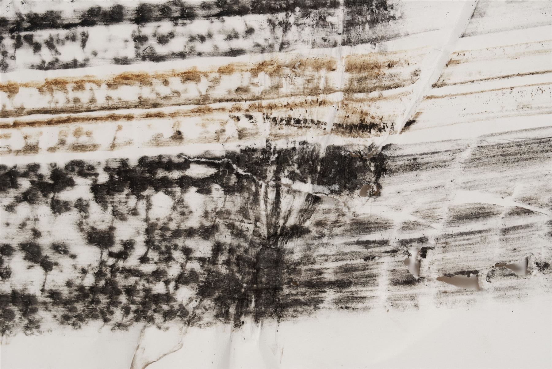 Artwork by Guy Overfelt, Burnout on Paper , 2003., Made of glass with white acrylic