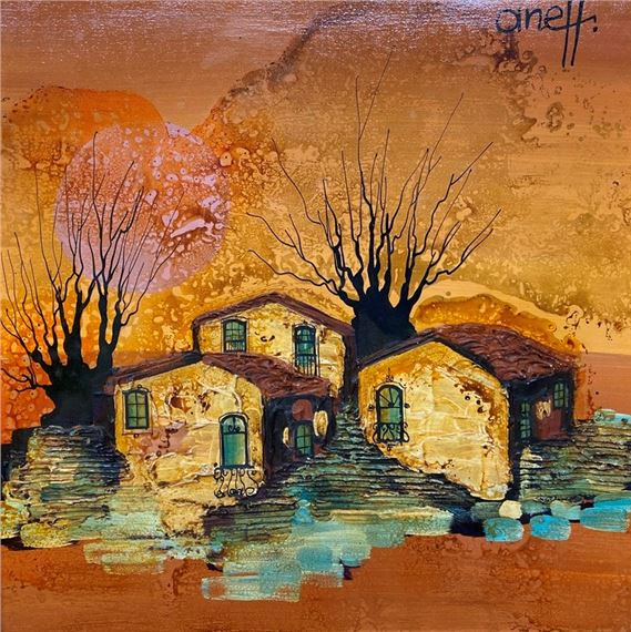 Tres casitas by Liny Aneff