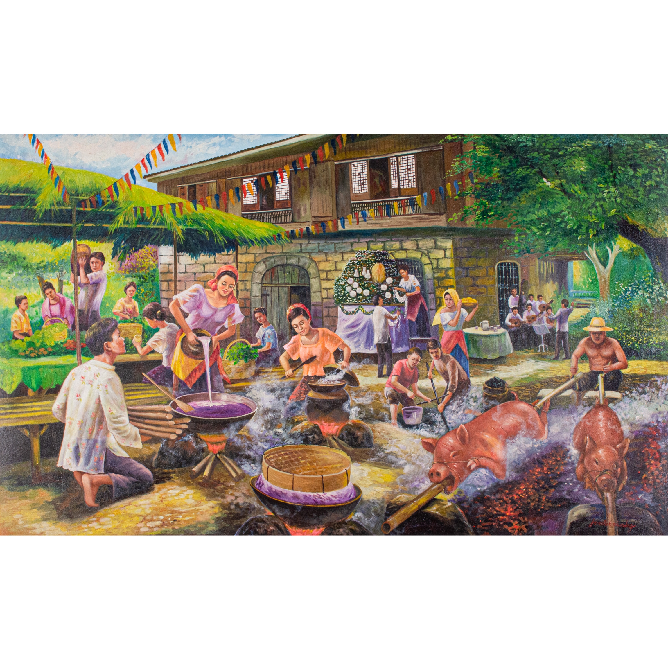Artwork by Joseph Hernandez, Untitled (Fiesta), Made of Oil on canvas