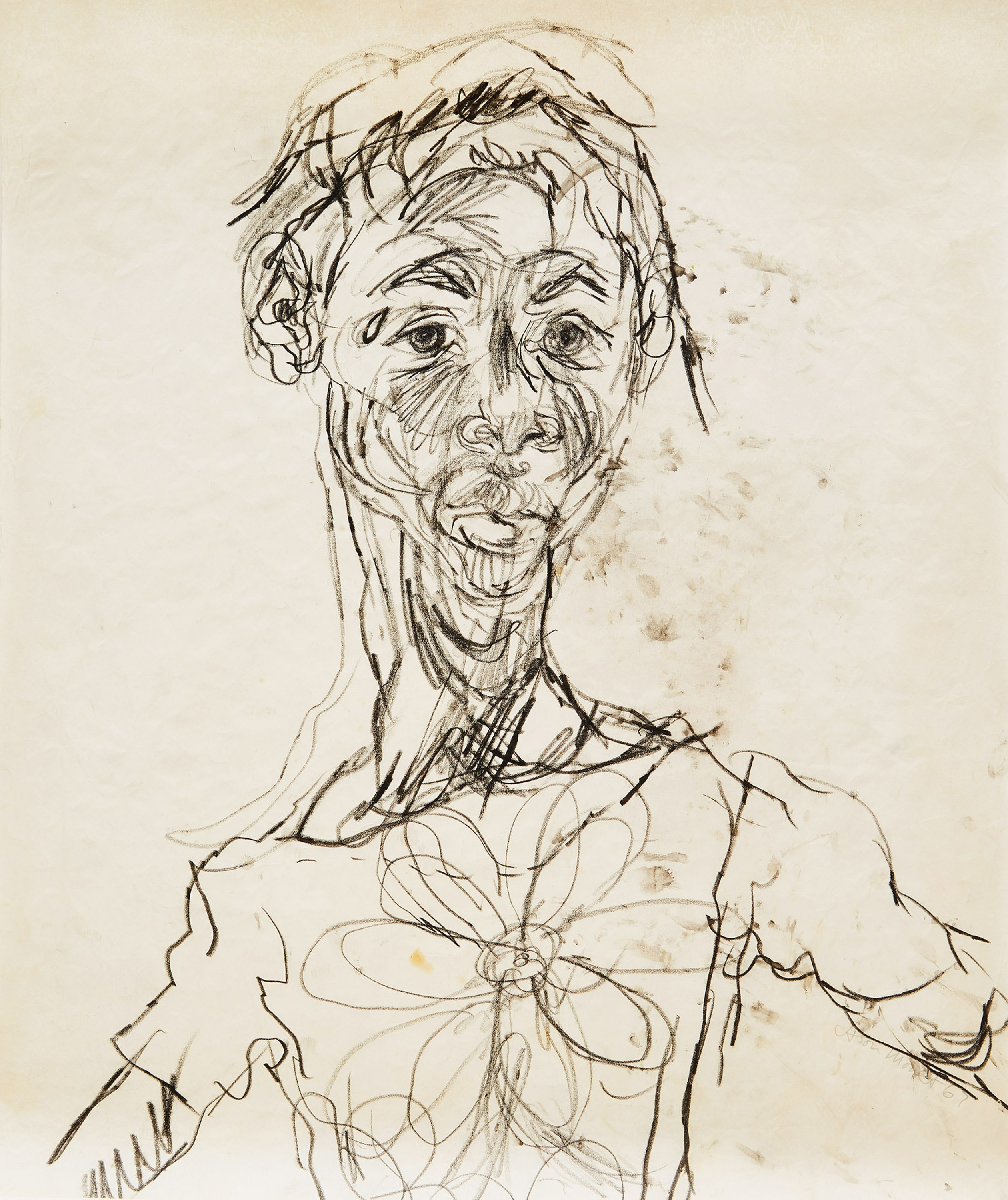 Jason Monet | Flower Shirt: Andrea Sitting in a Bathtub (1967) | MutualArt