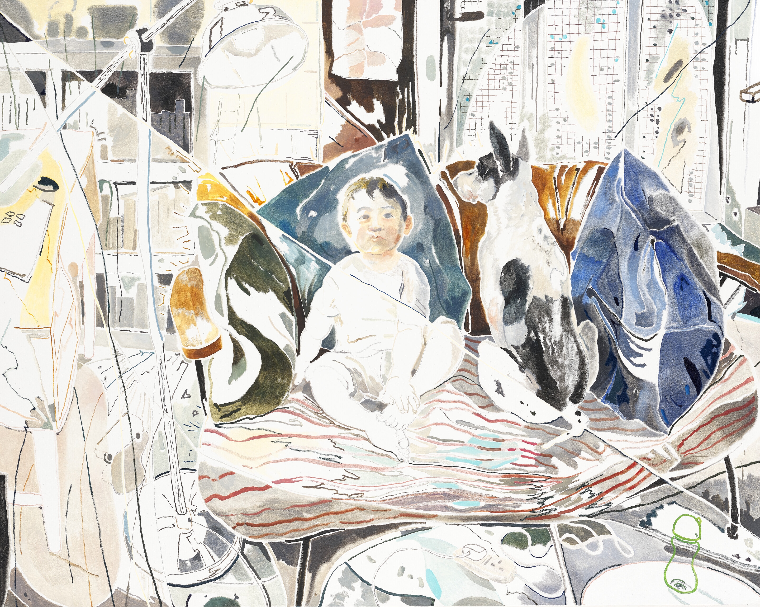 Artwork by Chris Huen Sin Kan, Joel and Balltsz, Made of oil on canvas