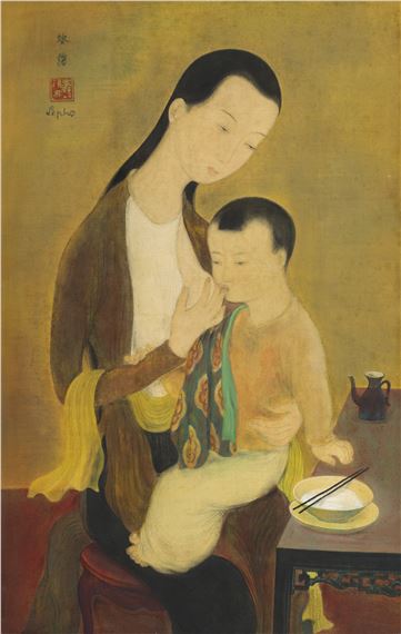 Maternité (Maternity) by Lê Phổ, Painted circa 1938