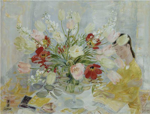 La lecture (The Lecture) by Lê Phổ, Painted circa 1975