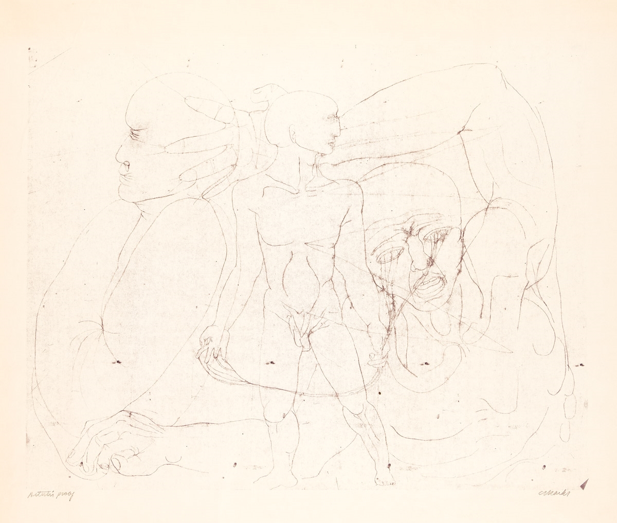 Artwork by China Marks, Untitled (Figures), Made of prints