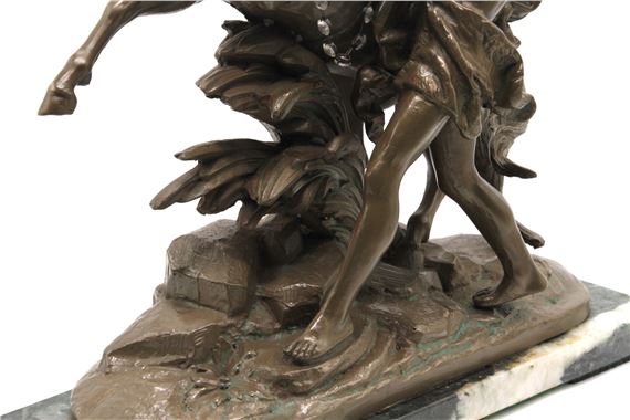 Ron Lee | a rearing horse and figure | MutualArt