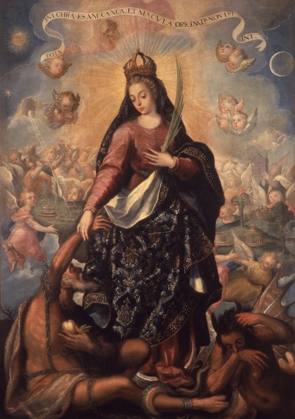 Artwork by Master of San Ildefonso, Tota Pulchra, Made of Oil on copper
