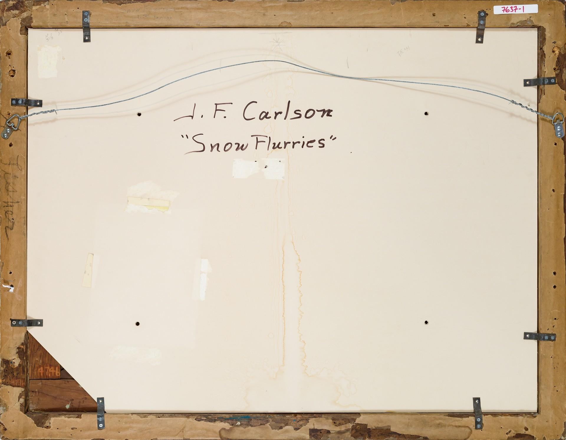 Artwork by John Fabian Carlson, "Snow Flurries", Made of oil on canvas