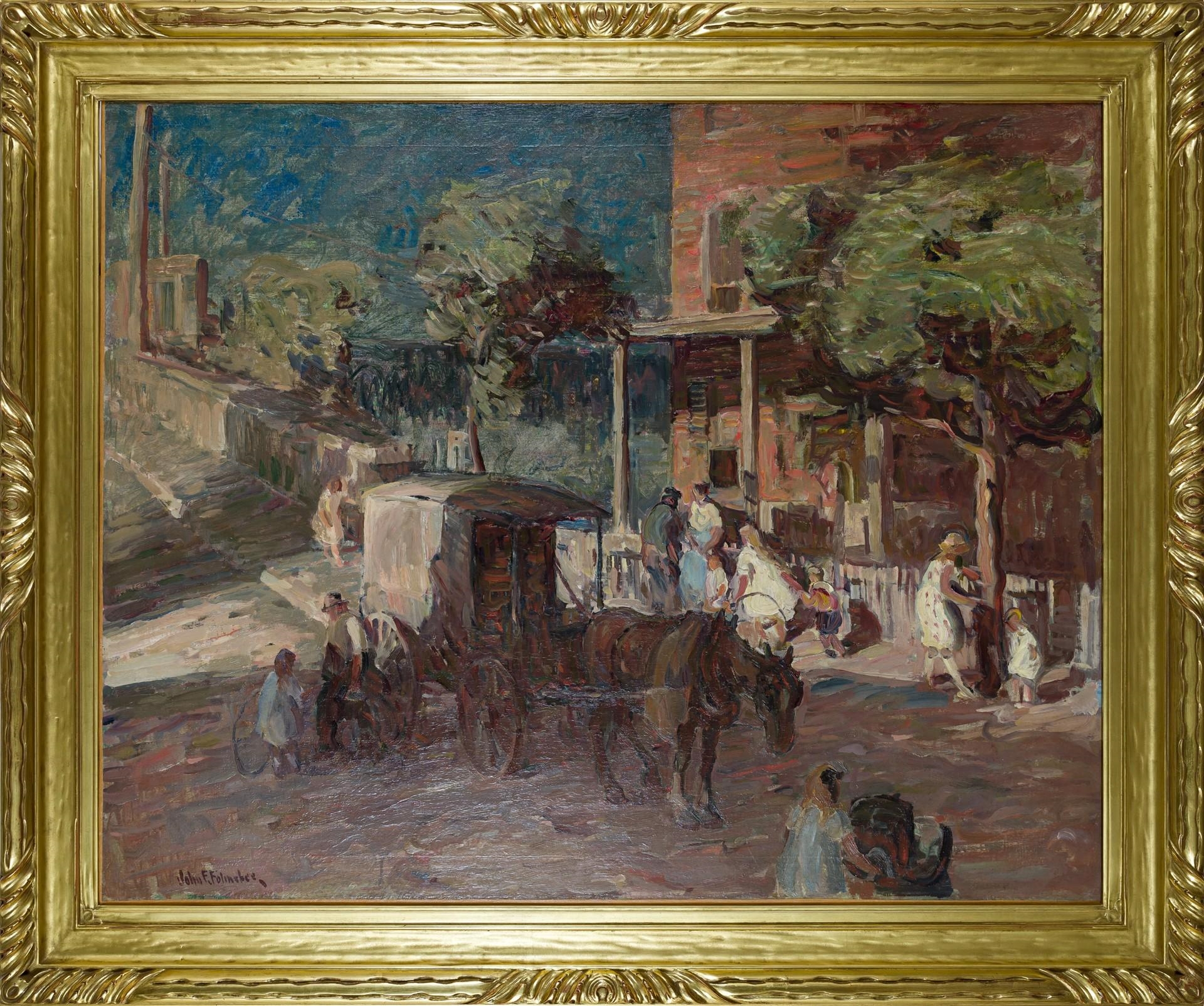 Artwork by John Fulton Folinsbee, "Huckster's Cart", Made of oil on canvas
