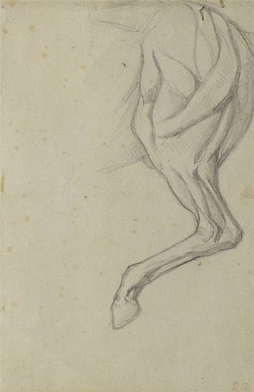 Eugène DELACROIX (1798 - 1863) Écorché, by Eugène Delacroix