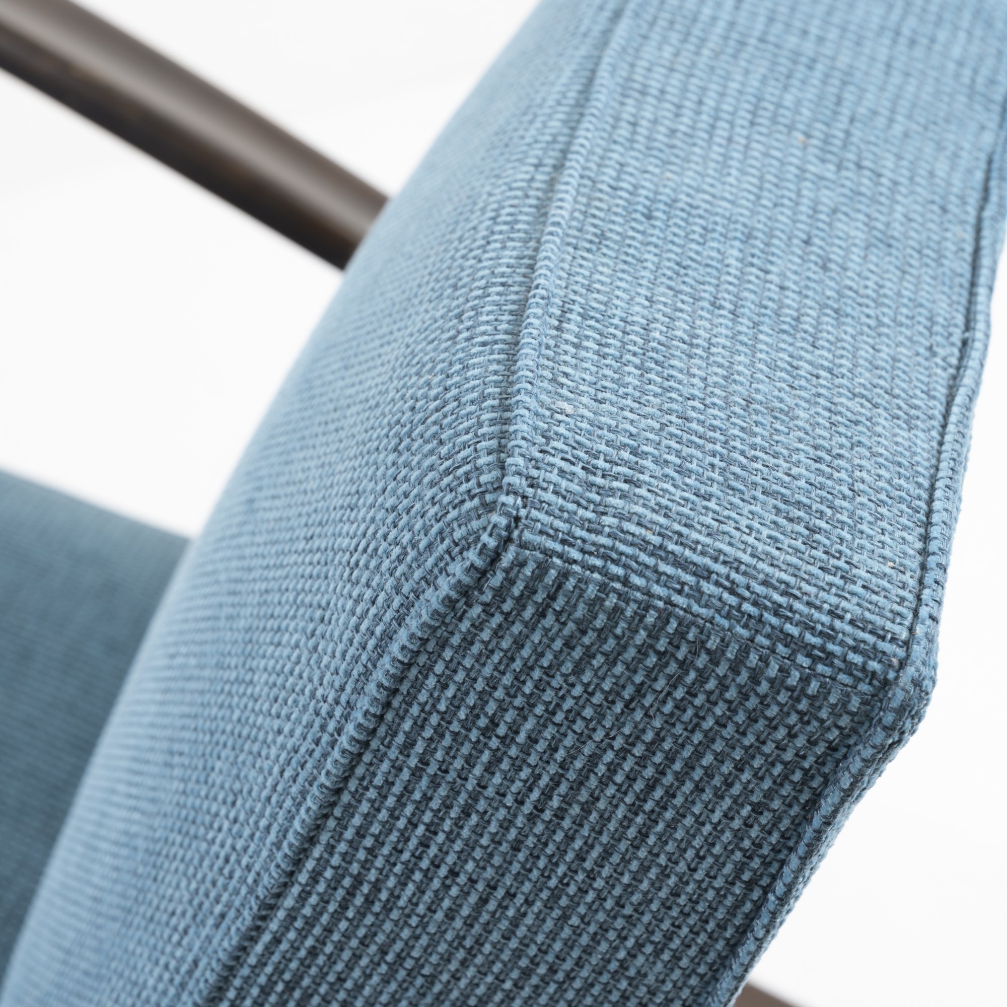 Artwork by Jindrich Halabala, 2 'H 269' easy chairs and ottoman, Made of black, grey