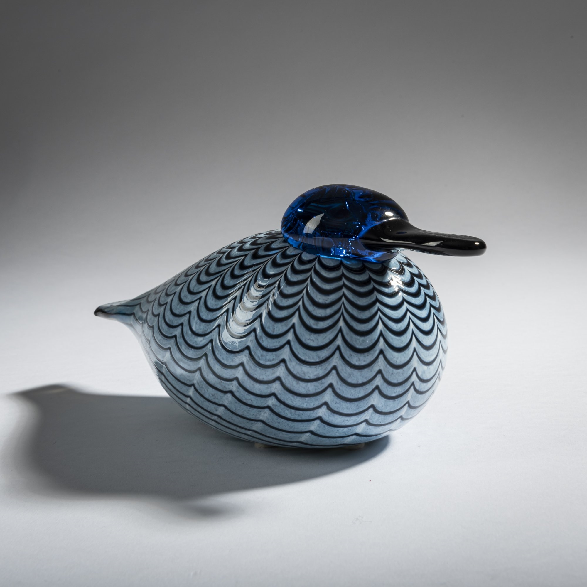 Artwork by Oiva Toikka, Wild duck 'Sinipääsorsa', Made of Cased glass