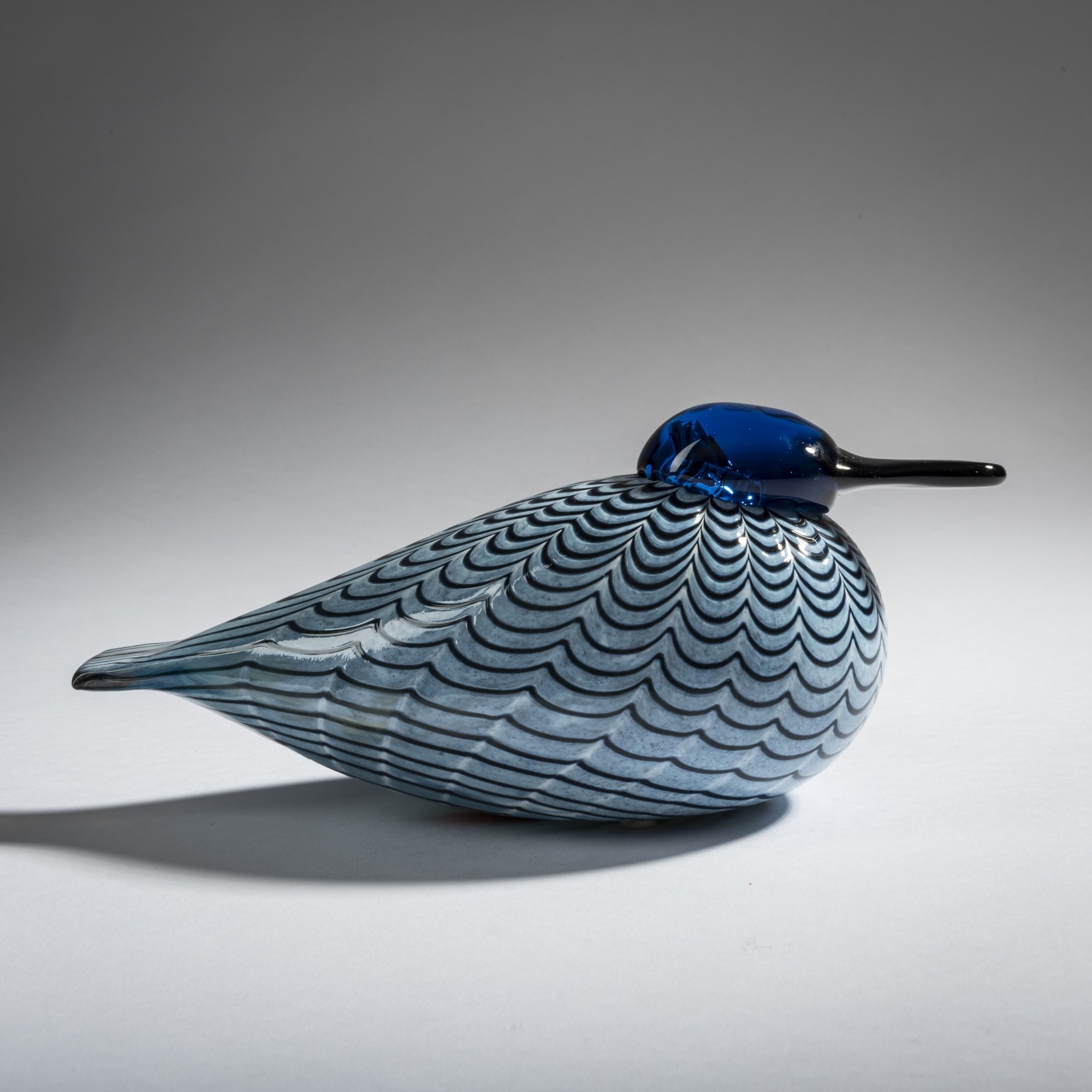 Artwork by Oiva Toikka, Wild duck 'Sinipääsorsa', Made of Cased glass