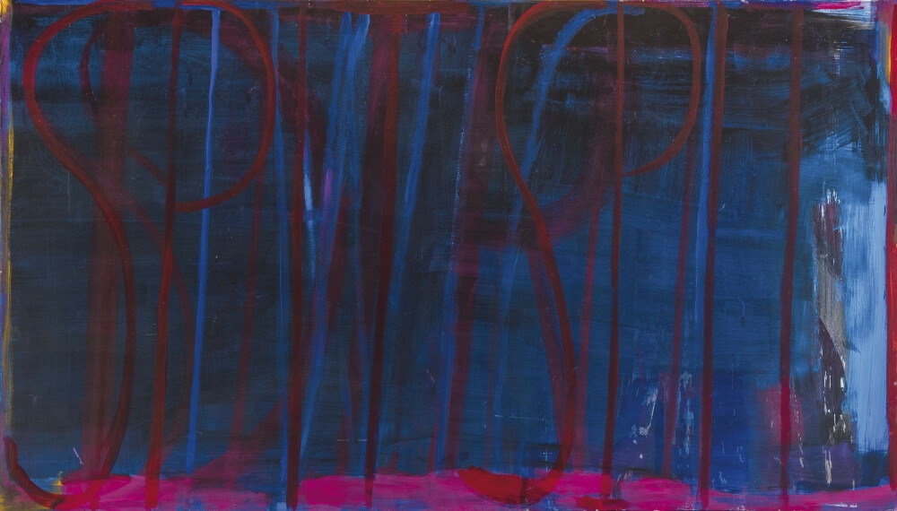 Artwork by Dana Frankfort, Spit spit (black), Made of Oil on canvas on board