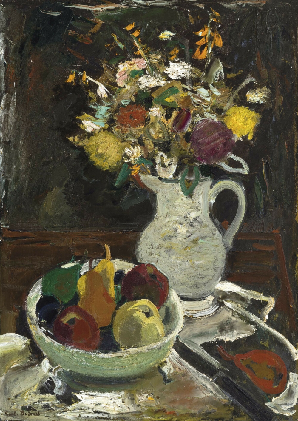 Still life with flower bouquet by Gustave de Smet, 1942