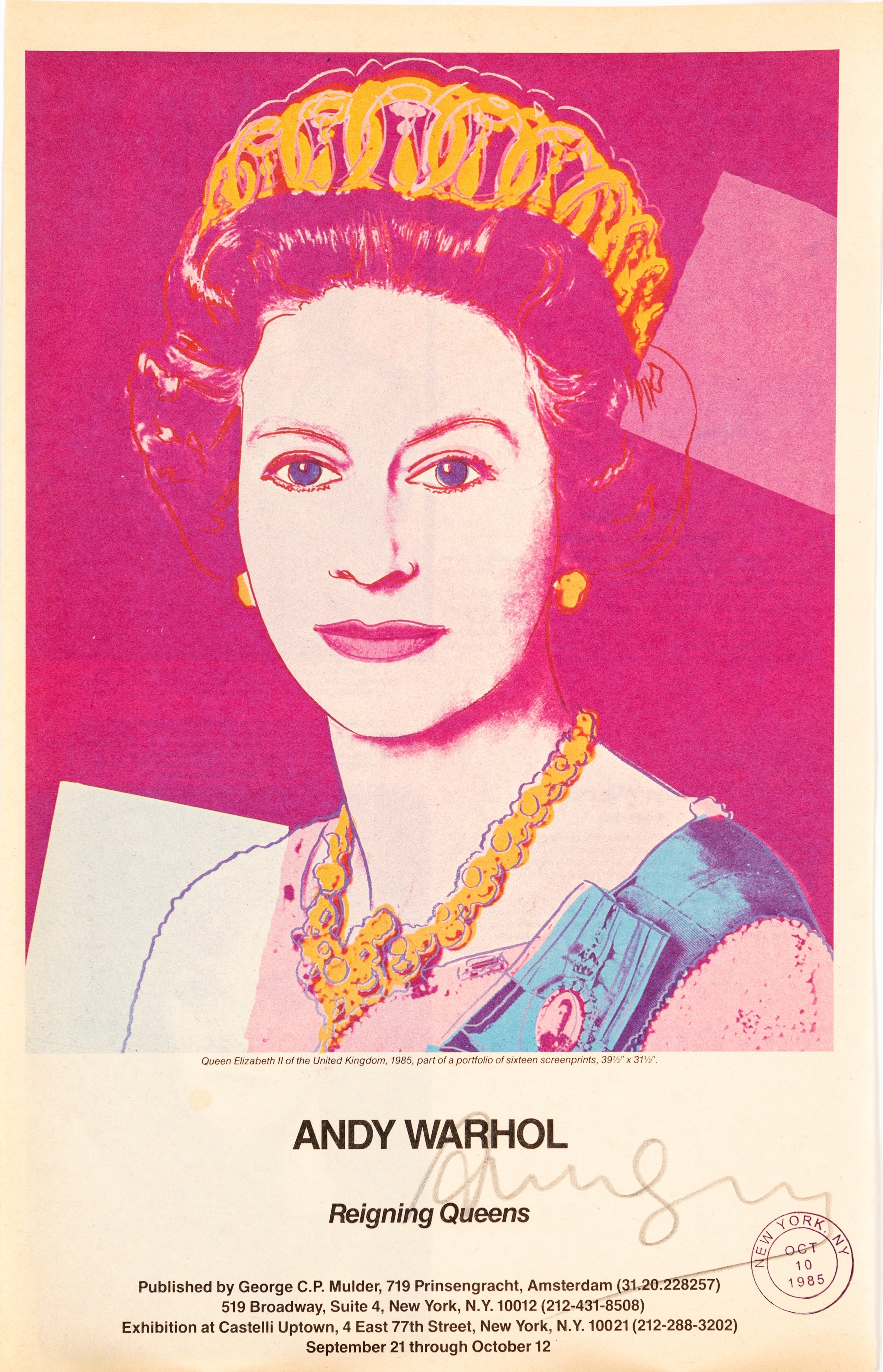 Regina Elisabetta by Andy Warhol, 1985