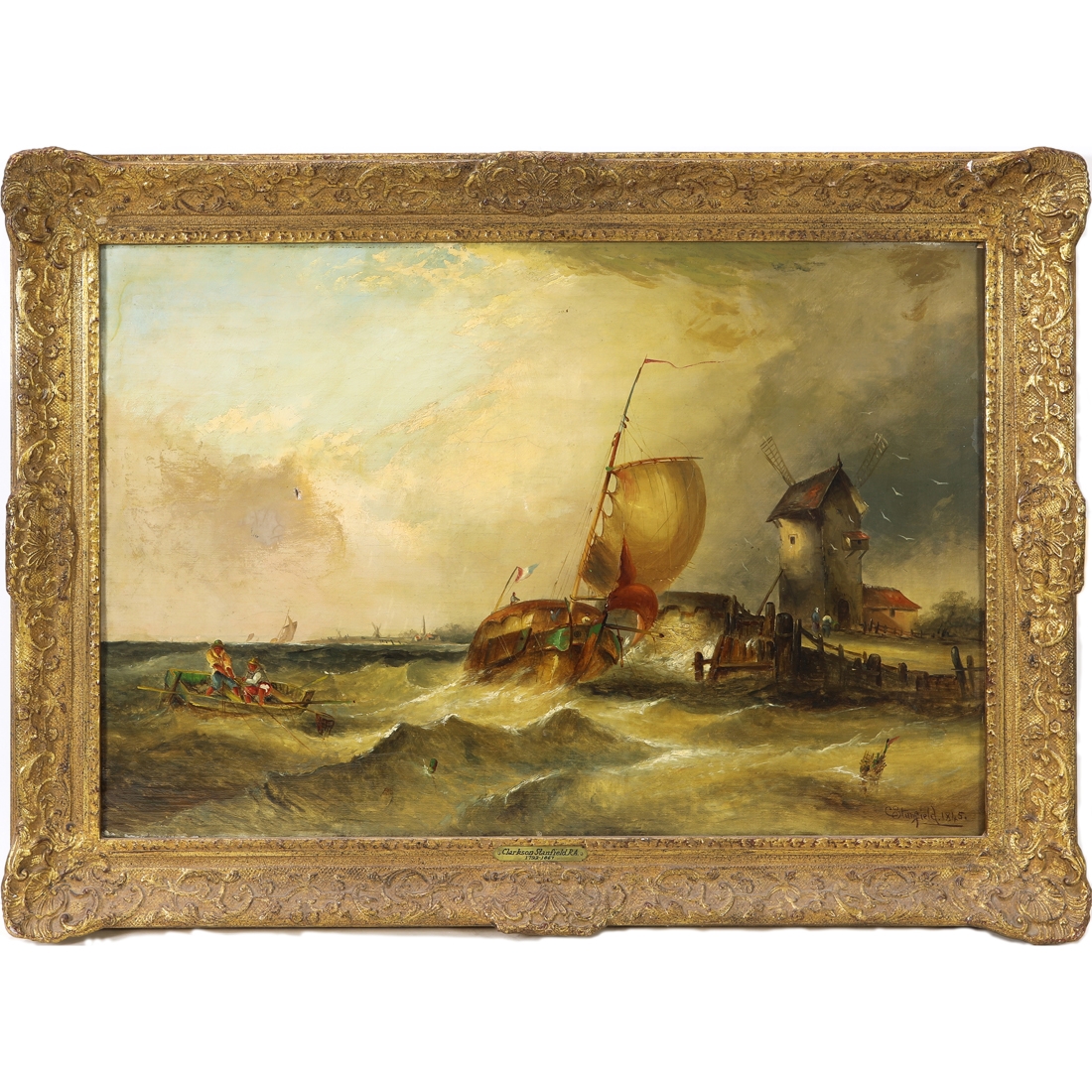 Clarkson Frederick Stanfield | Ship at the Dock (1815) | MutualArt