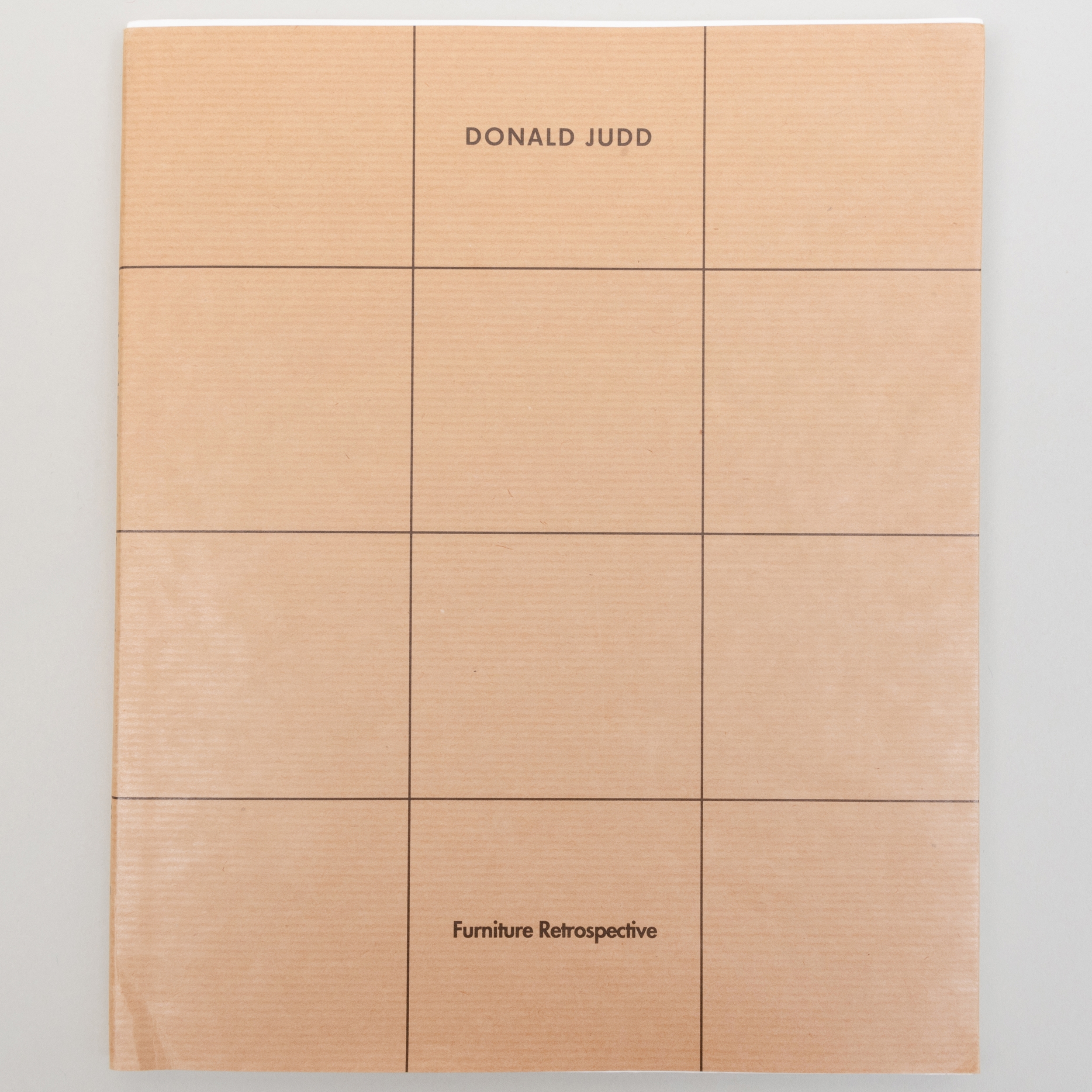 Donald Judd   Furniture Retrospective Catalogue    MutualArt