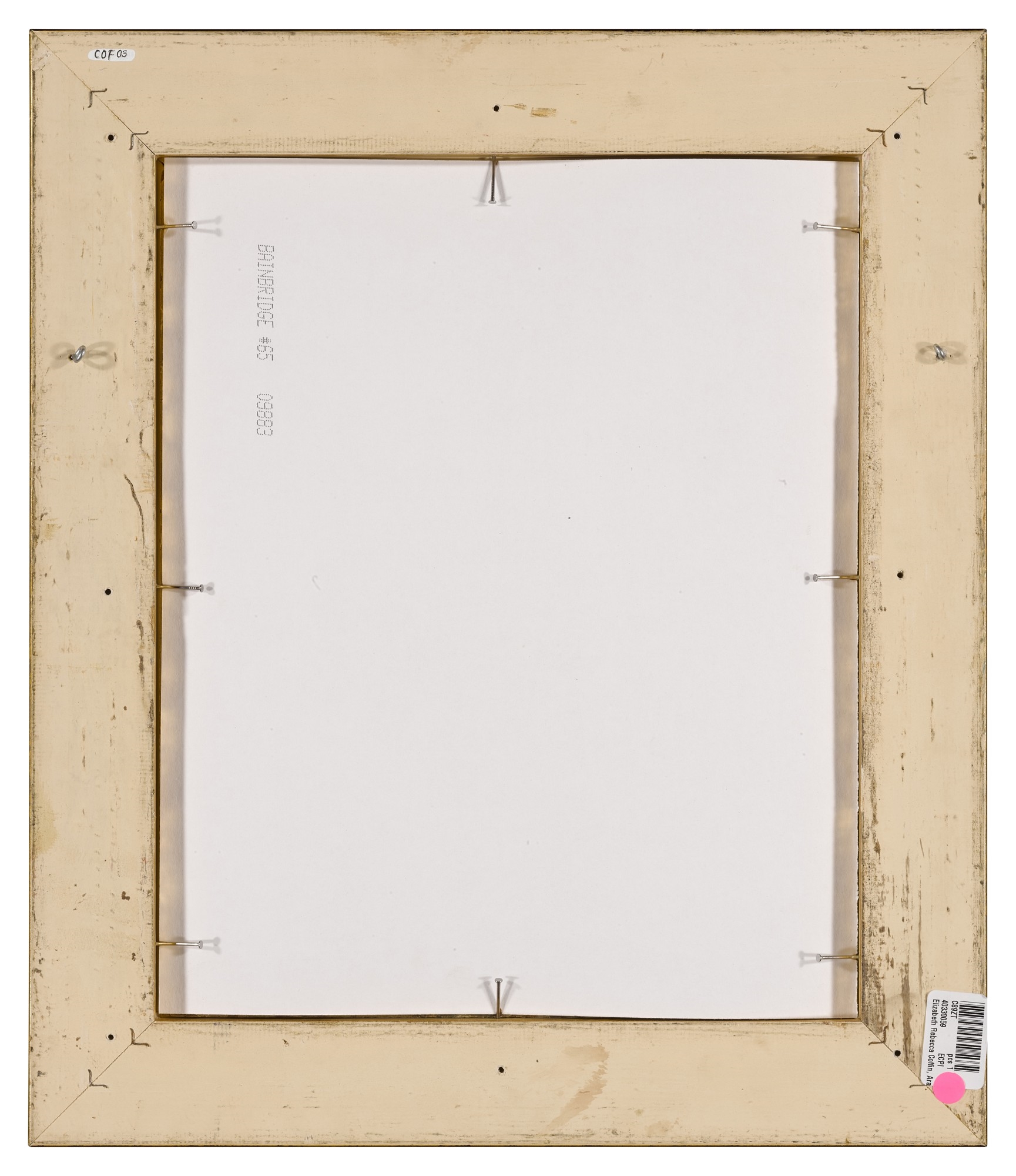 Artwork by Elizabeth R. Coffin, Arab Boy (front); Landscape with Horse-Drawn Hay Wagon (back), Made of oil on board