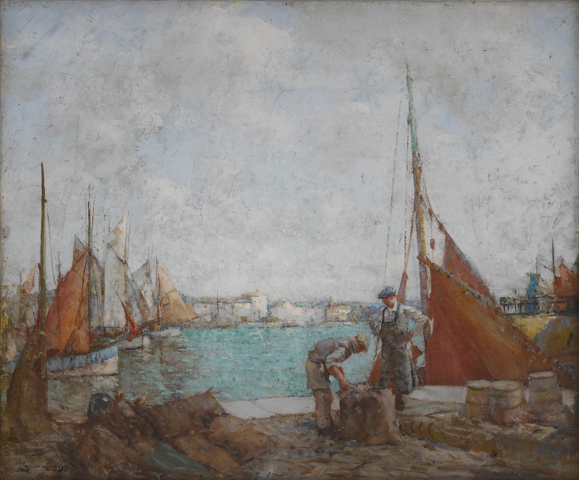 Artwork by William Lee-Hankey, Bringing in the Catch, Made of oil on canvas