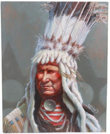 Blackfoot Bonnet Cameo by Ralph Wall, circa 1975