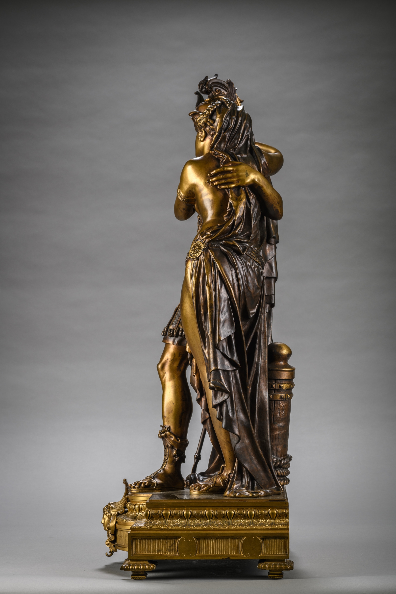 Artwork by Jean-Baptiste Germain, Dido and Aeneas, Made of gilt bronze sculpture