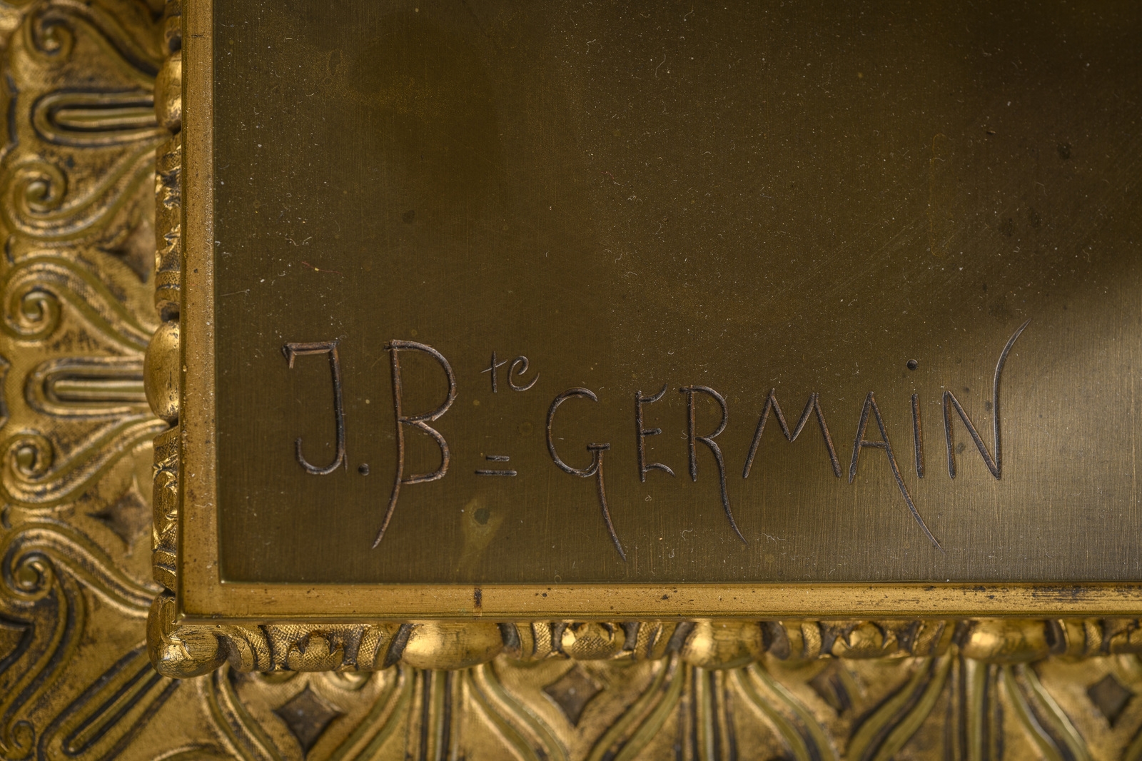 Artwork by Jean-Baptiste Germain, Dido and Aeneas, Made of gilt bronze sculpture