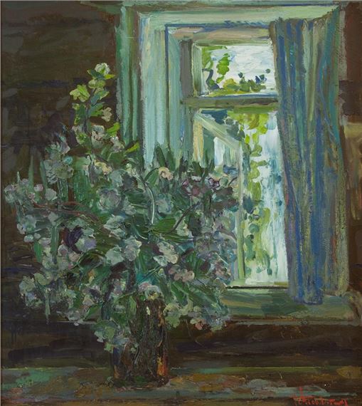 Jasmine is in bloom by Georgiy Andreevich Sysilyatin, 1995.
