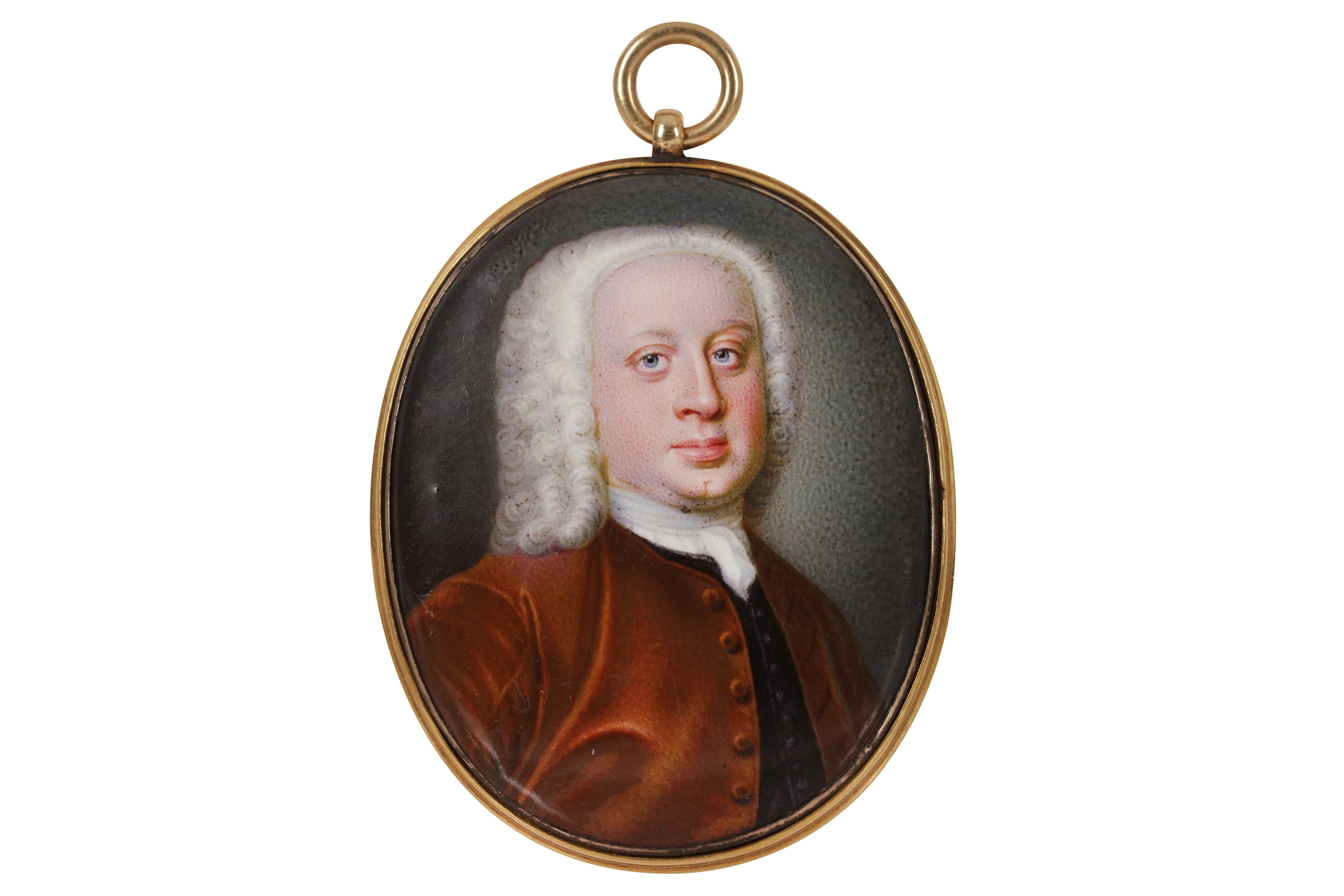 Artwork by Abraham Seaman, Portrait miniature of a Gentleman, Made of enamel