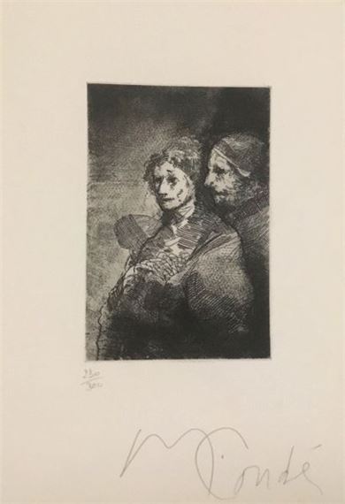 CONDE Miguel Engraving signed in lower by Miguel Condé